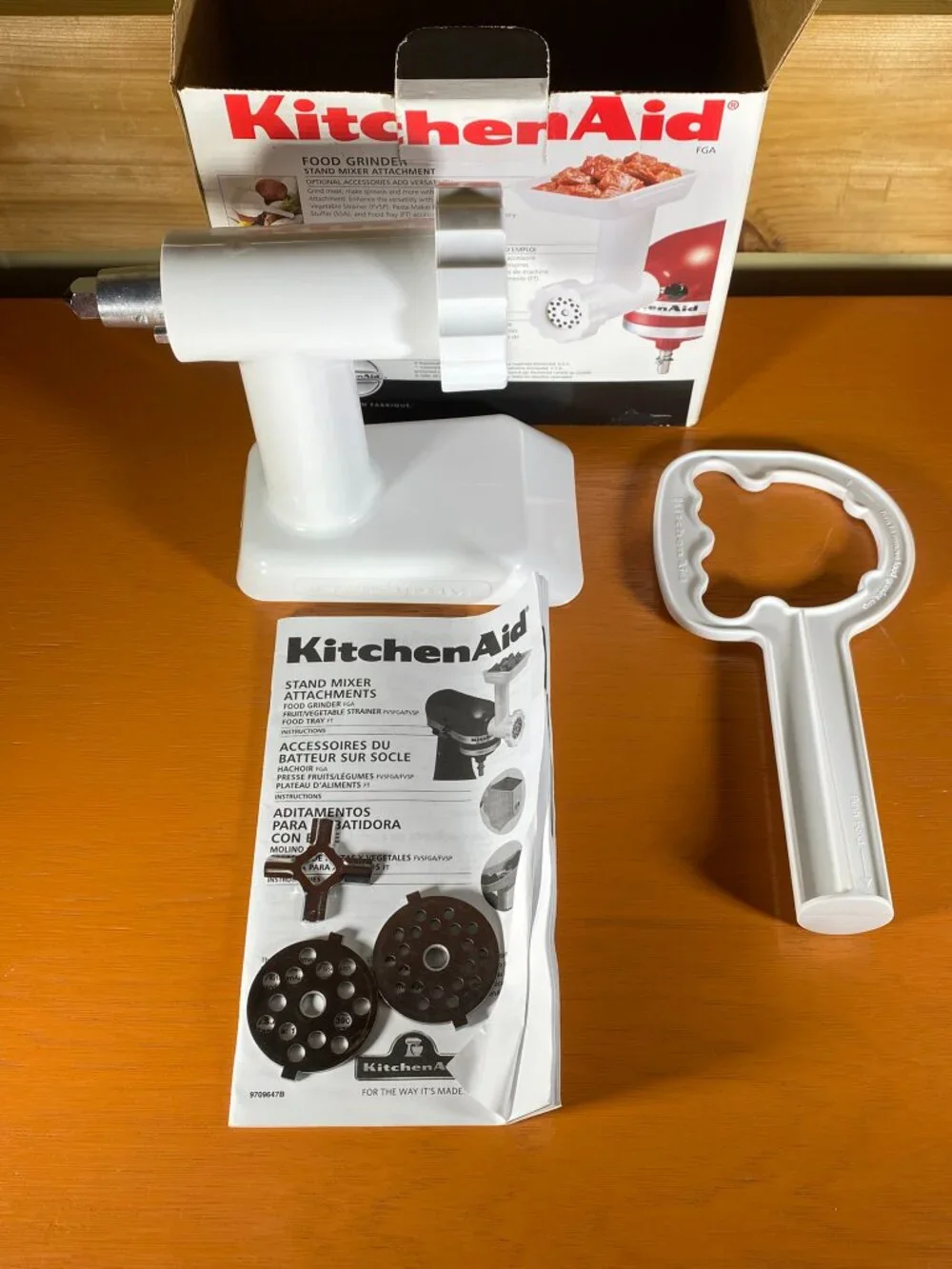 Kitchen Aid Food Grinder Attachment Stand Mixer w/Box & Instruction Manual